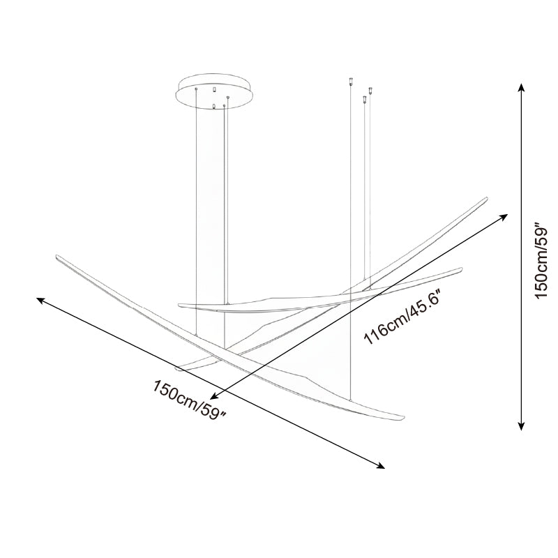 Kinetic Arc Wood Chandelier — product view 6