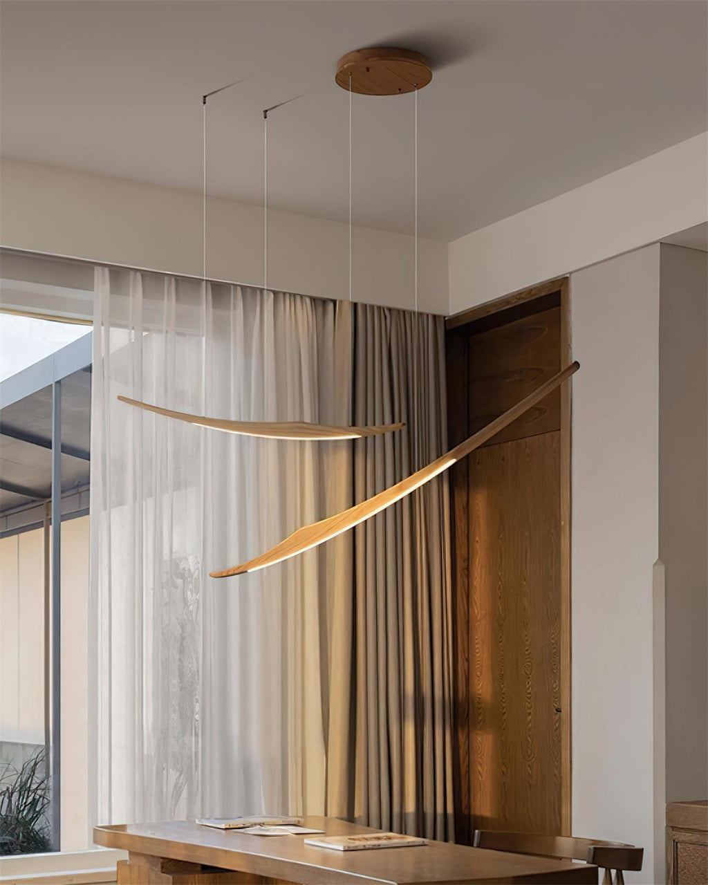 Kinetic Arc Wood Chandelier — product view 10