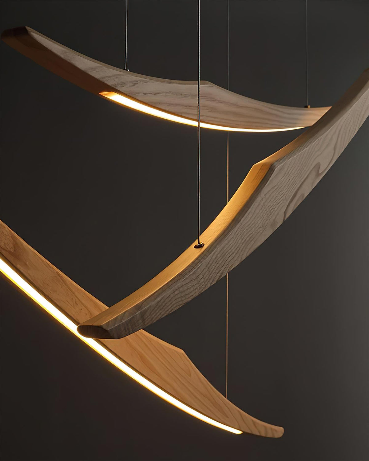 Kinetic Arc Wood Chandelier — product view 13