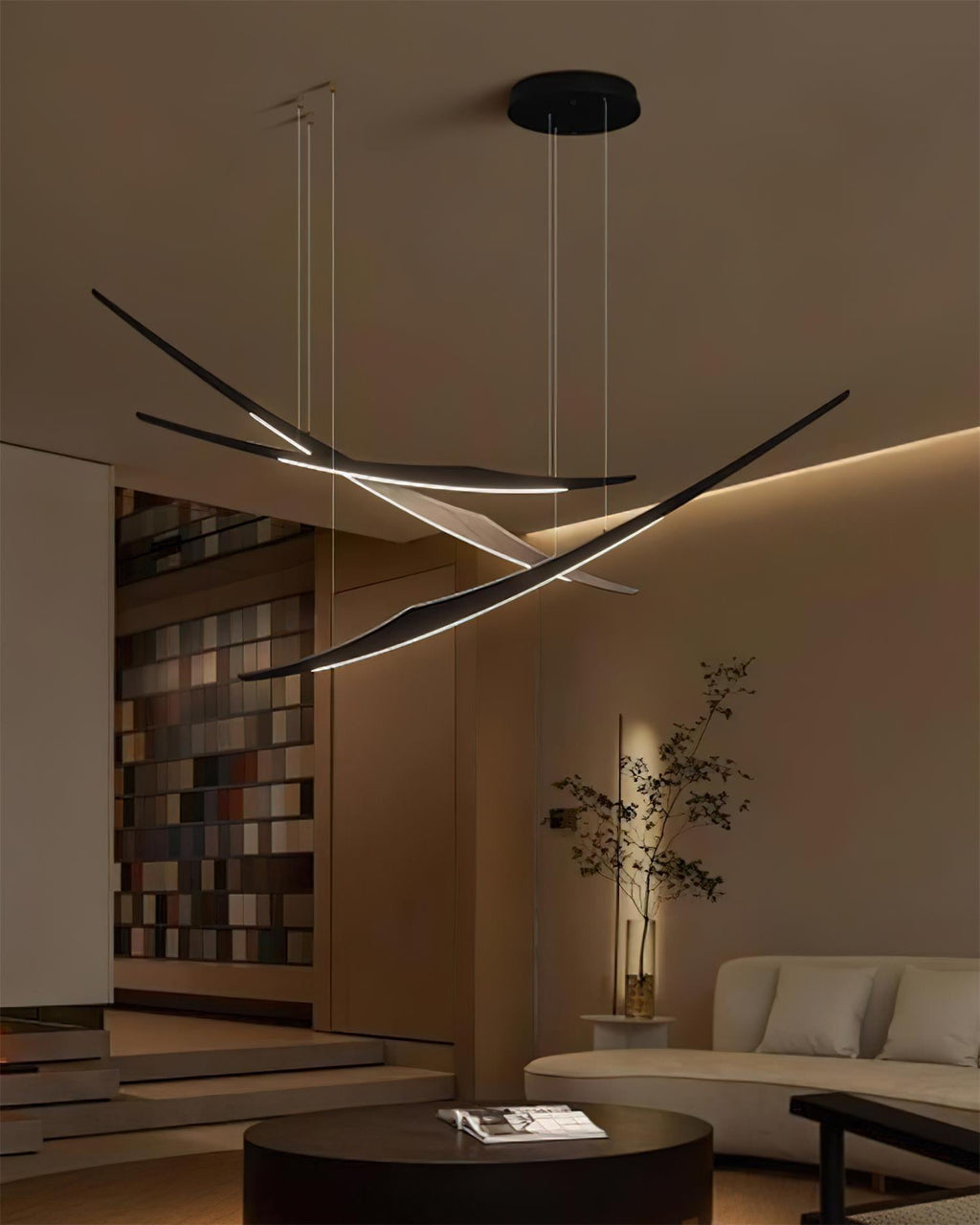 Kinetic Arc Wood Chandelier — product view 11
