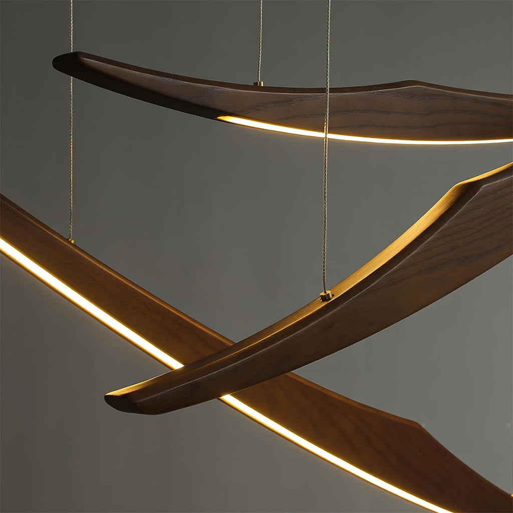Kinetic Arc Wood Chandelier — product view 22