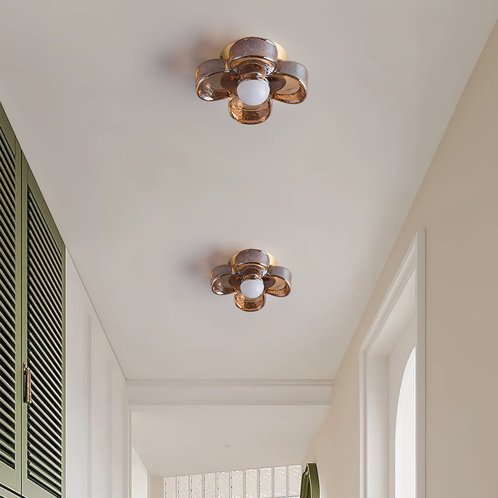 Four Leaf Clover Glass Ceiling Lamp — product view 4