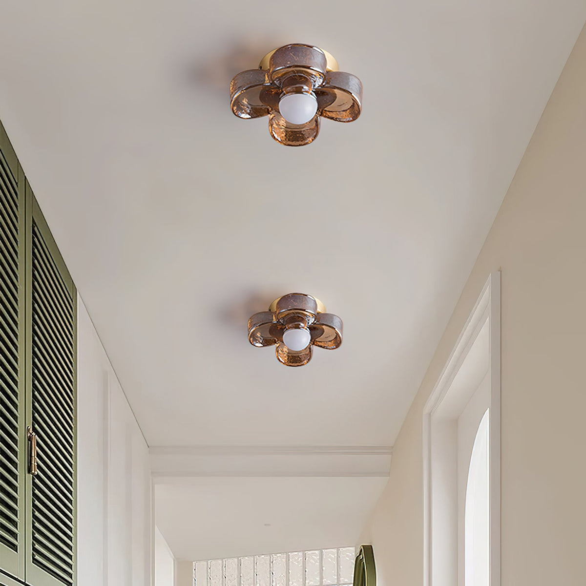 Four Leaf Clover Glass Ceiling Lamp — product view 4