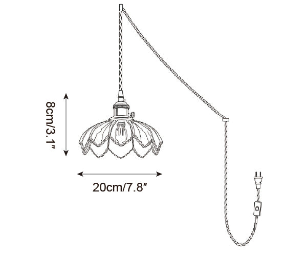 Larena Glass Plug In Pendant Light — product detail 12