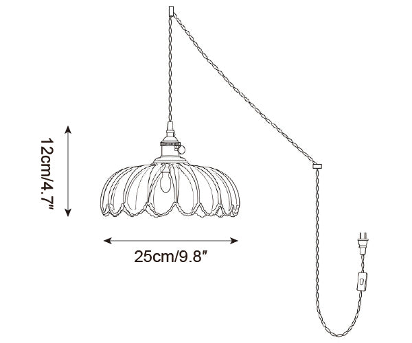 Larena Glass Plug In Pendant Light — product detail 13