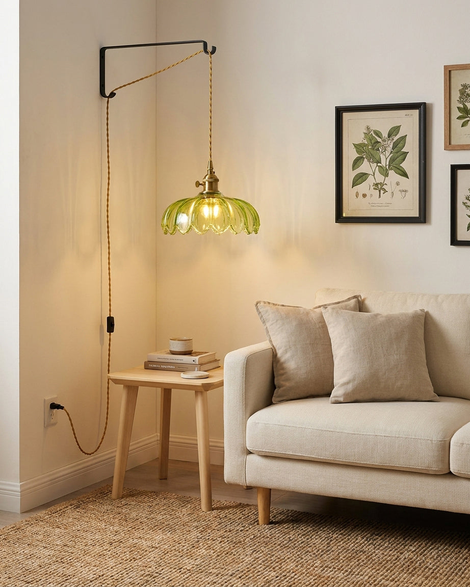 Larena Glass Plug In Pendant Light — product view 3