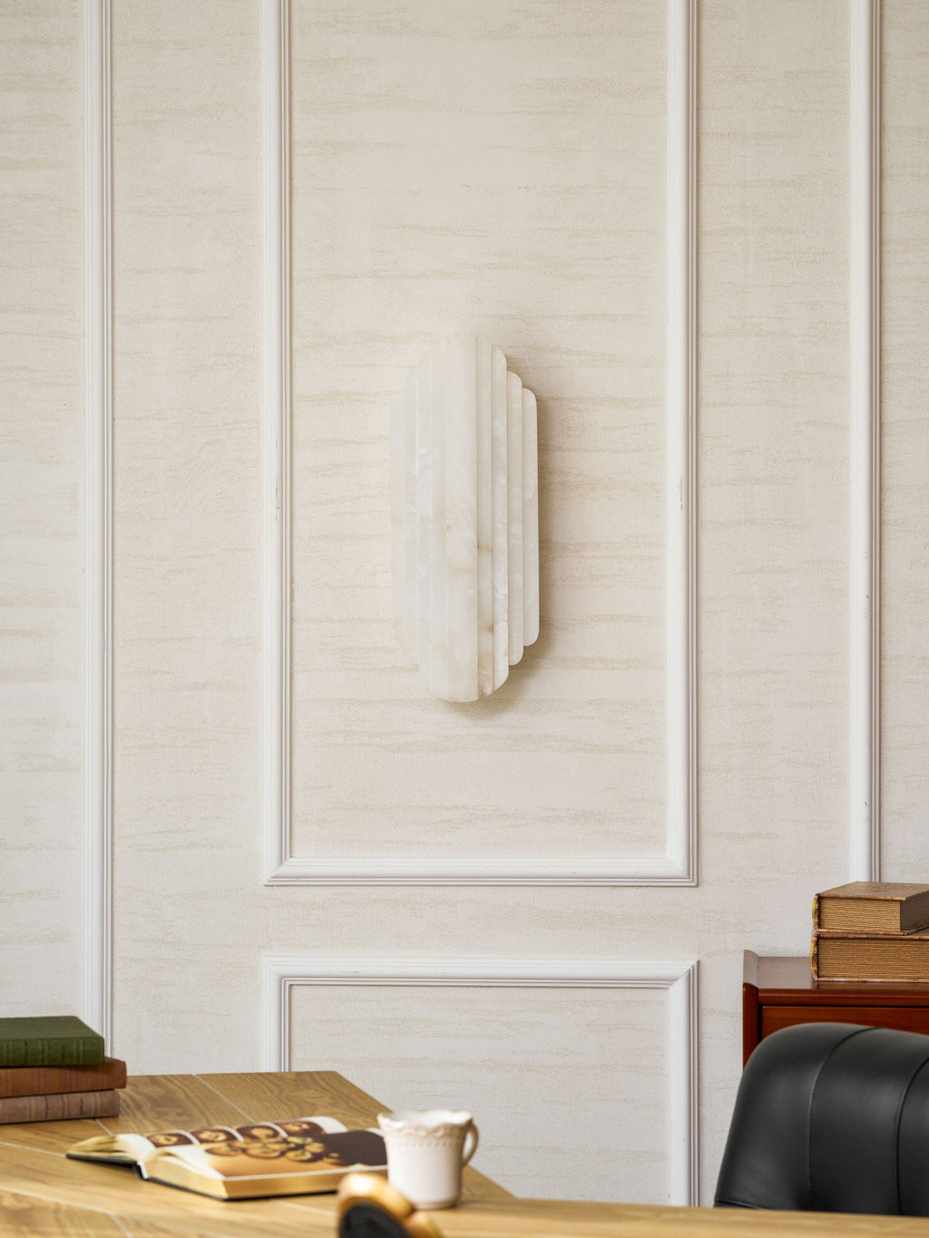 Layered Alabaster Wall Sconce