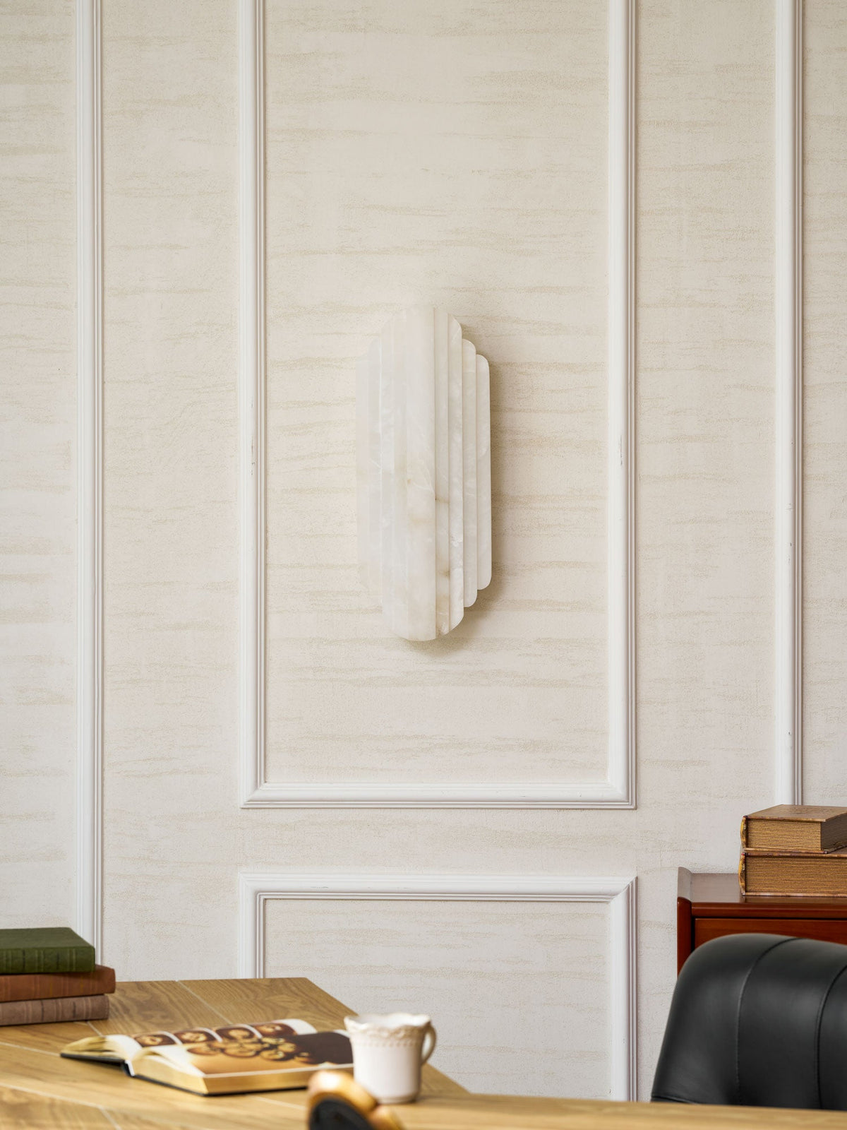 Layered Alabaster Wall Sconce