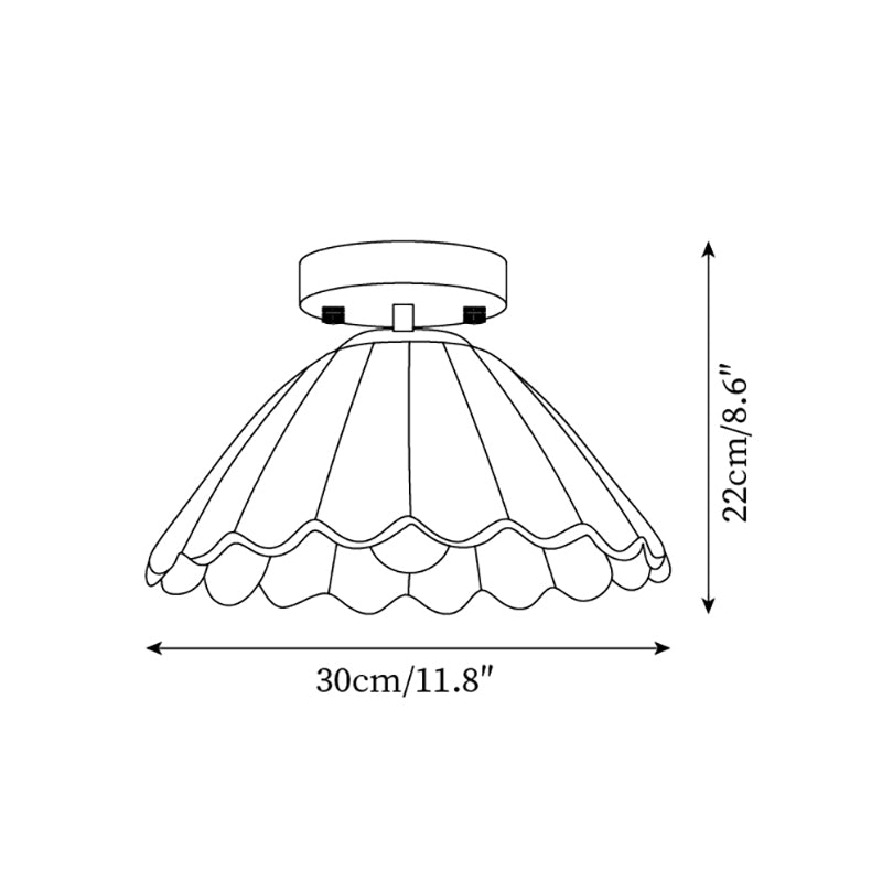 Leira Skirt Glass Ceiling Light — product view 5
