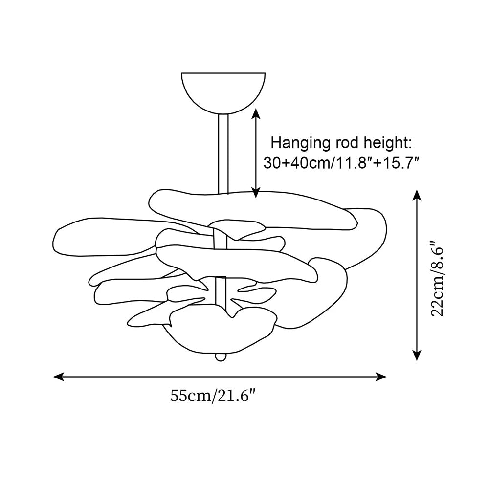 Lilypad Glass Chandelier — product view 5