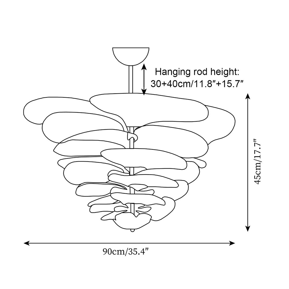 Lilypad Glass Chandelier — product view 8