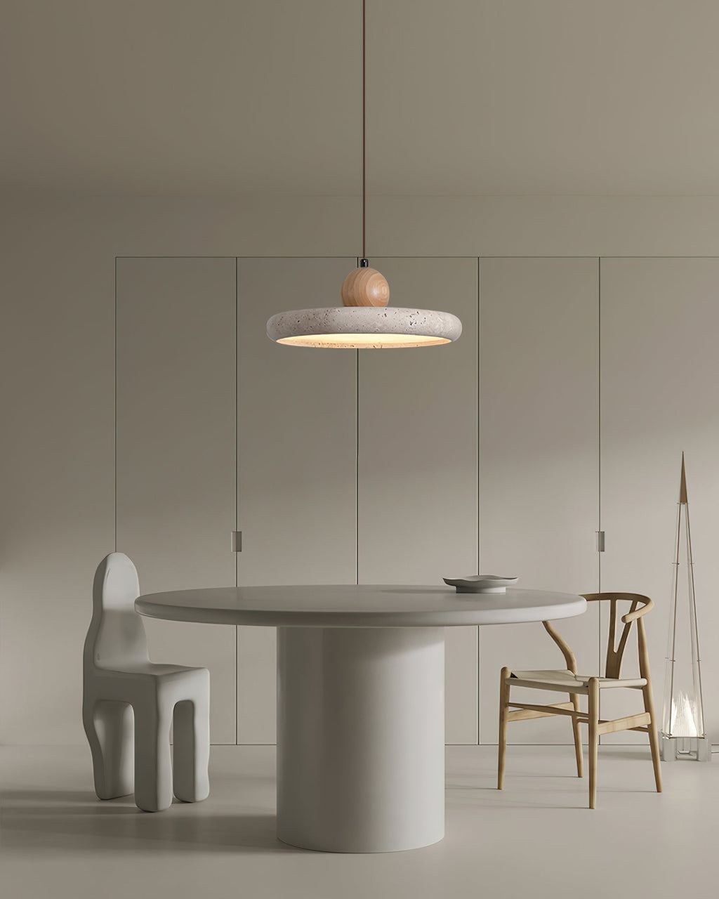 Lydia Travertine Pendant Lamp — product view 6