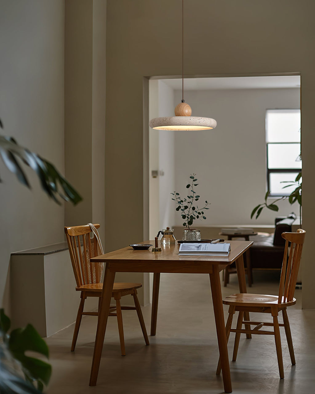 Lydia Travertine Pendant Lamp — product view 4