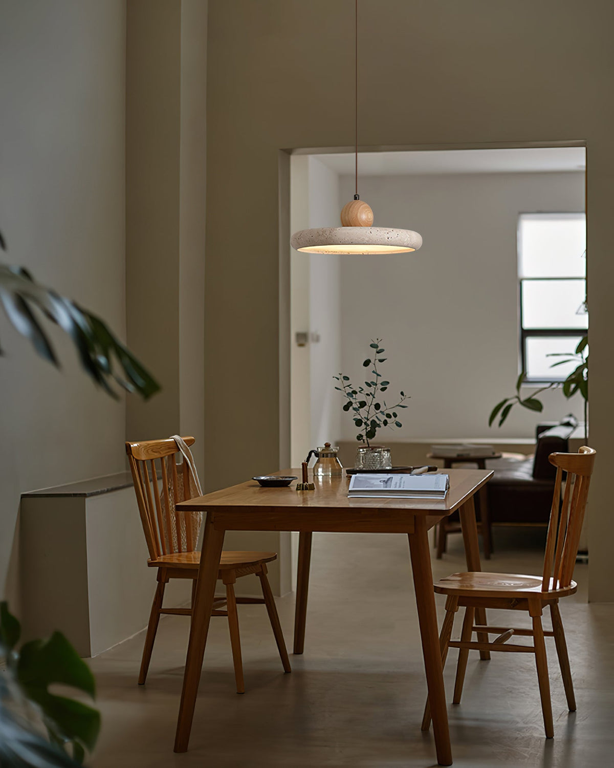Lydia Travertine Pendant Lamp — product view 4
