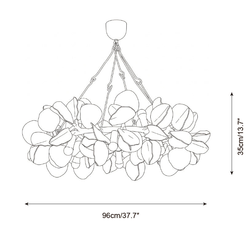 Magnolia Crown Metal Chandelier — product view 6