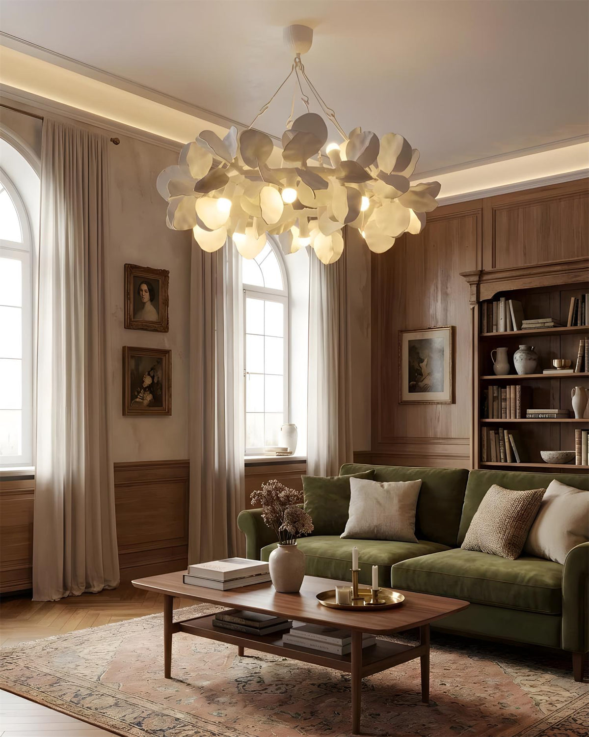 Magnolia Crown Metal Chandelier — product view 2