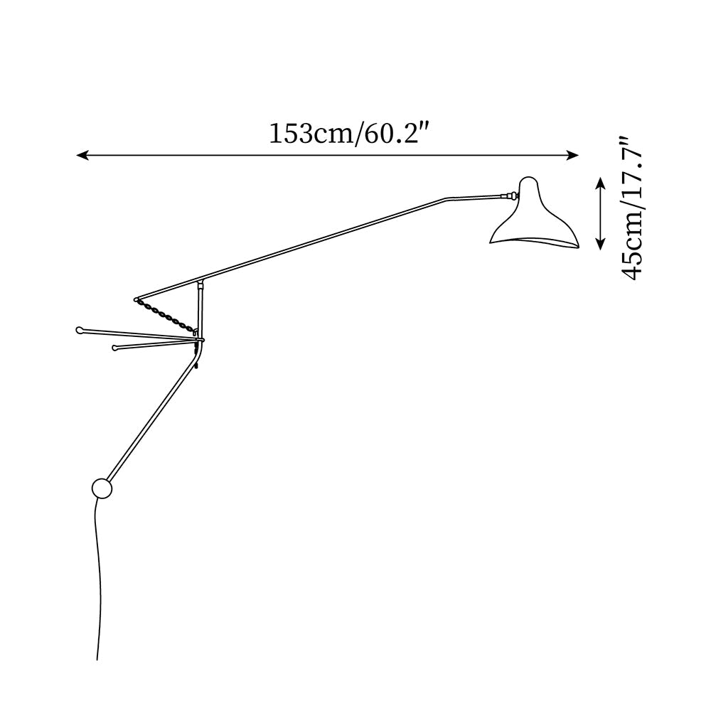 Mantis Black Metal Wall Lamp — product view 5