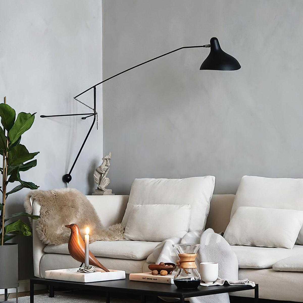 Mantis Black Metal Wall Lamp — product view 3