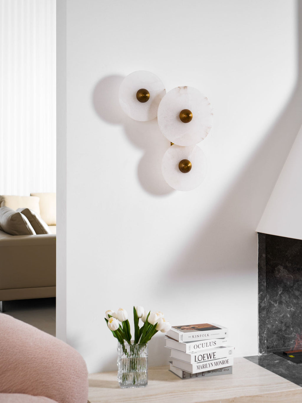 Median Alabaster Sconce