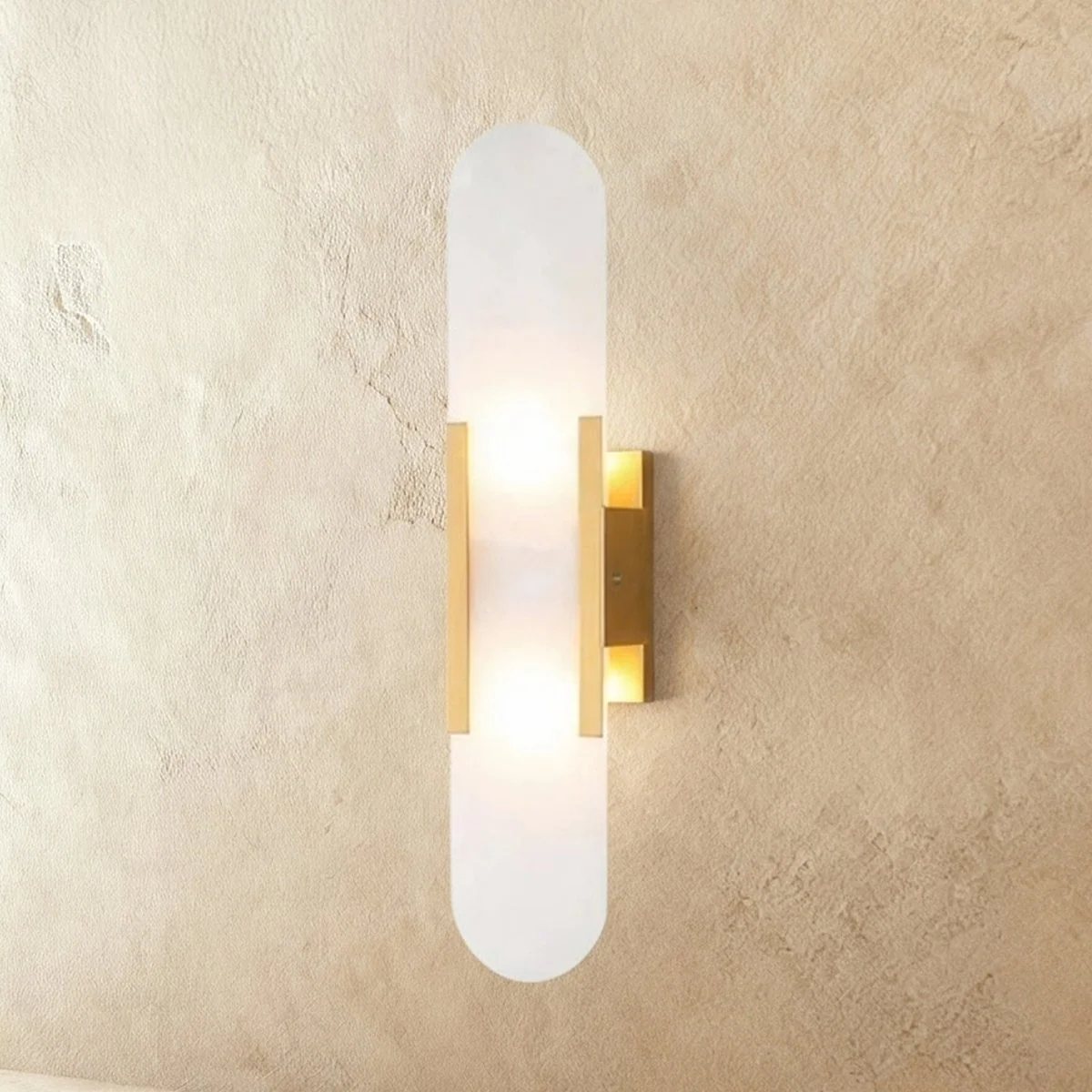 Melange Elongated Alabaster Wall Sconce