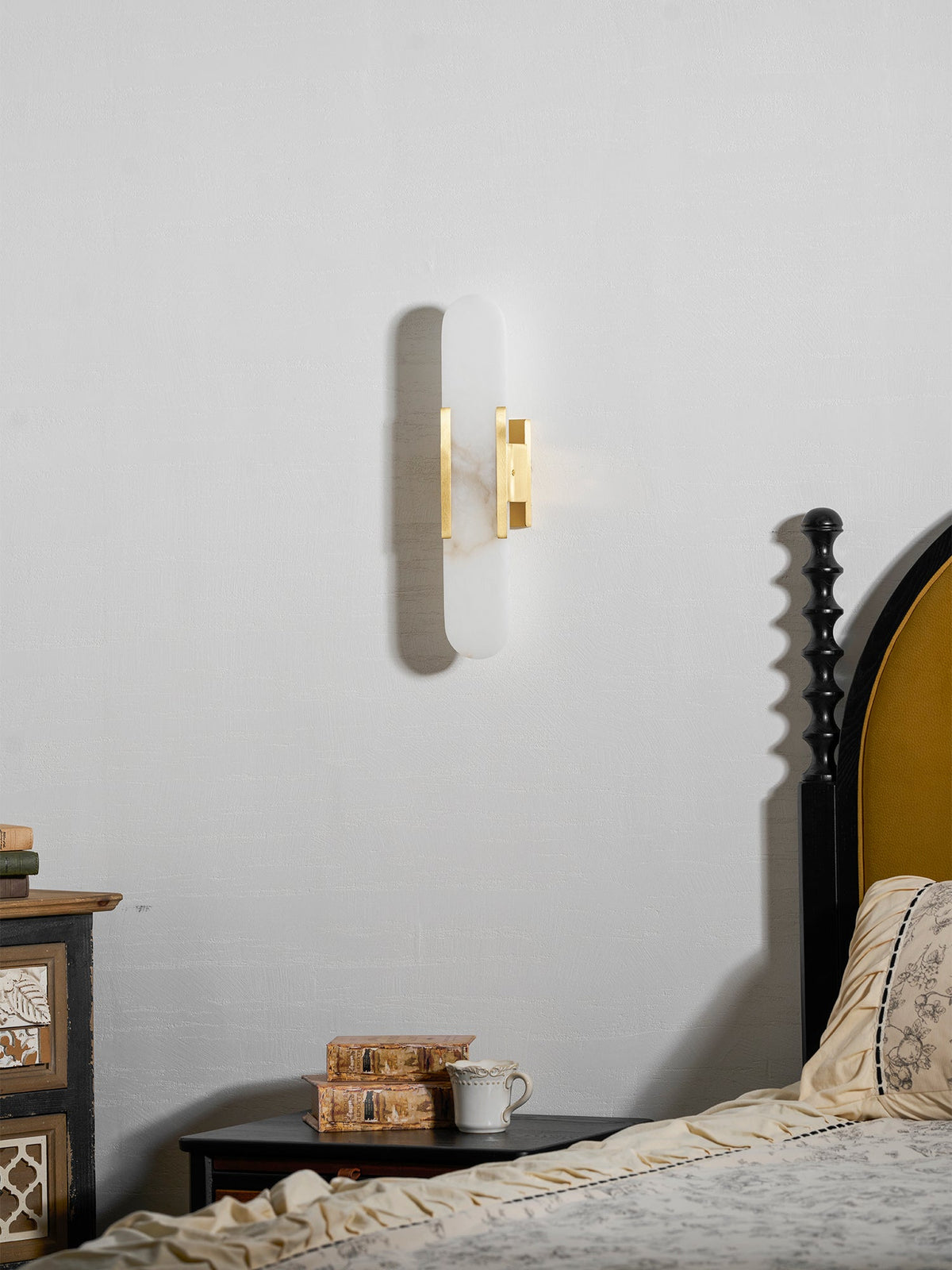 Melange Elongated Alabaster Wall Sconce