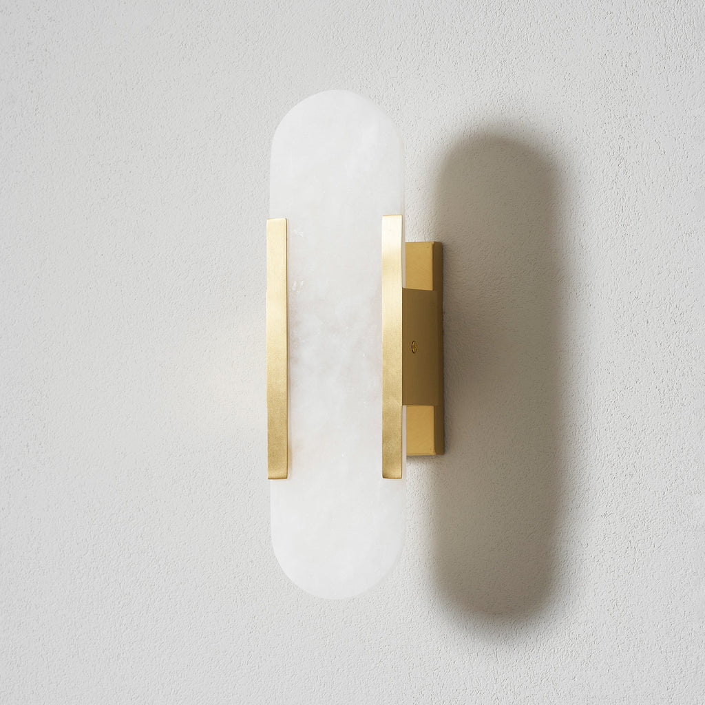 Melange Elongated Alabaster Wall Sconce