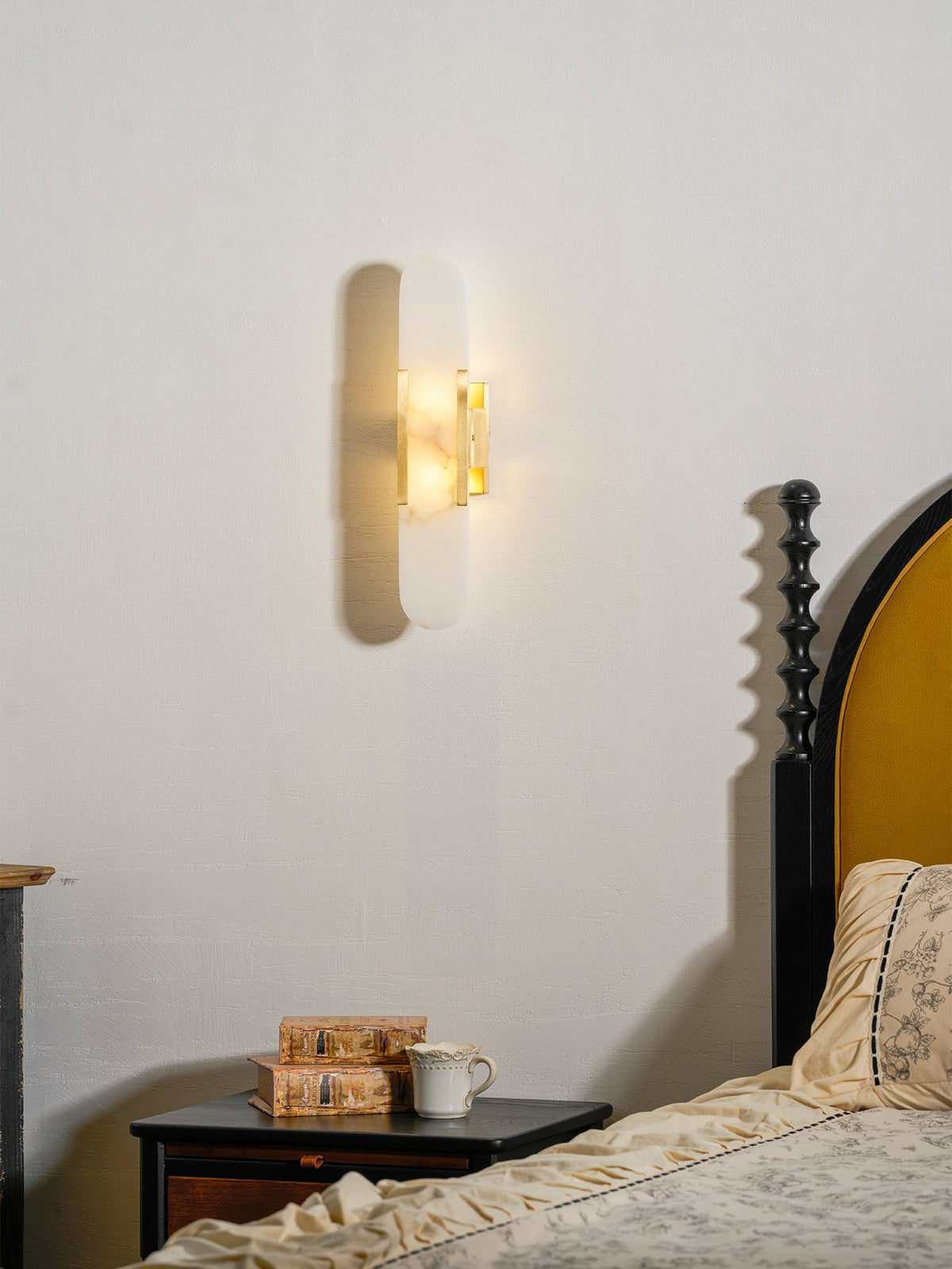Melange Elongated Alabaster Wall Sconce