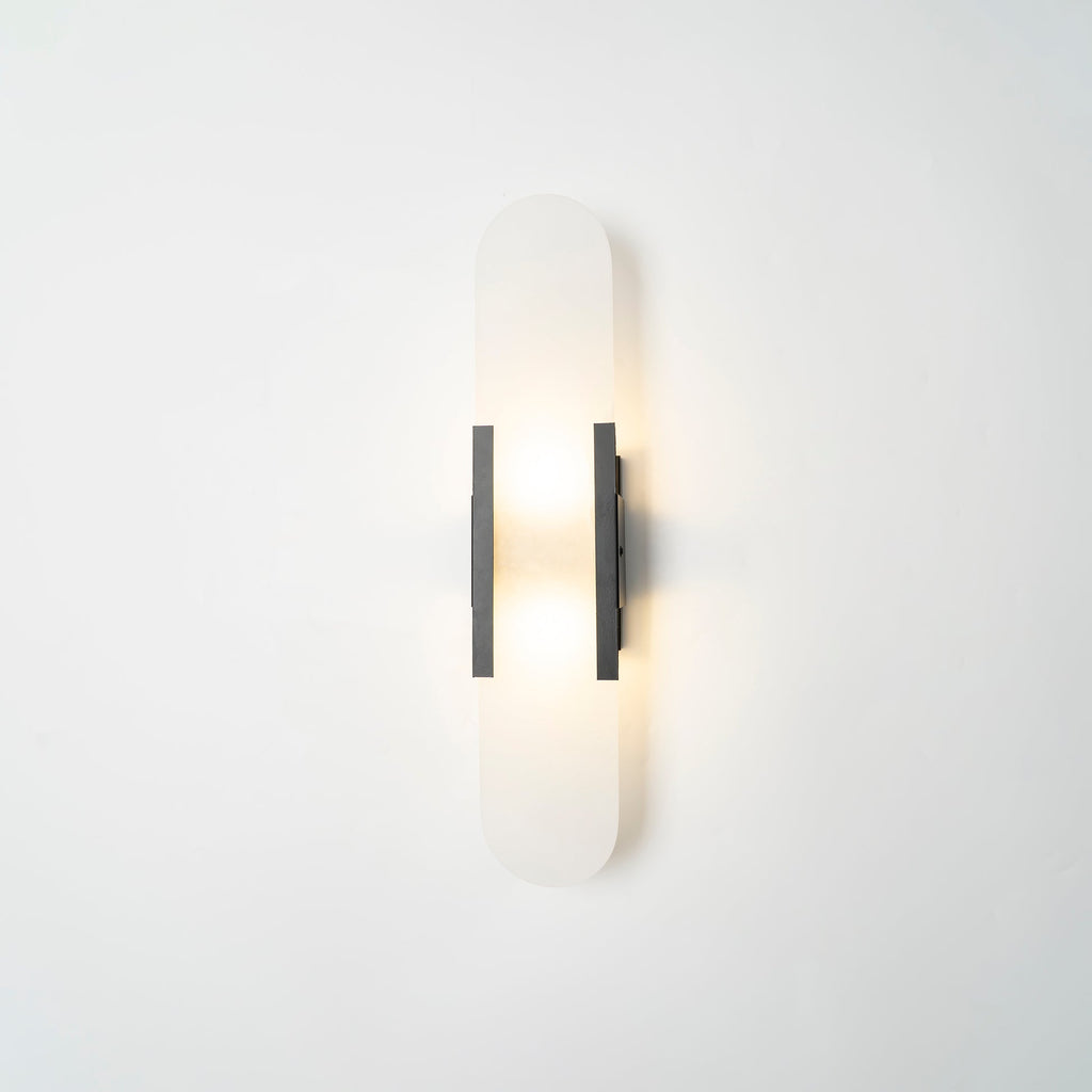 Melange Elongated Alabaster Wall Sconce