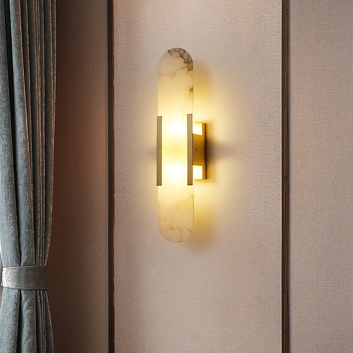 Melange Elongated Alabaster Wall Sconce