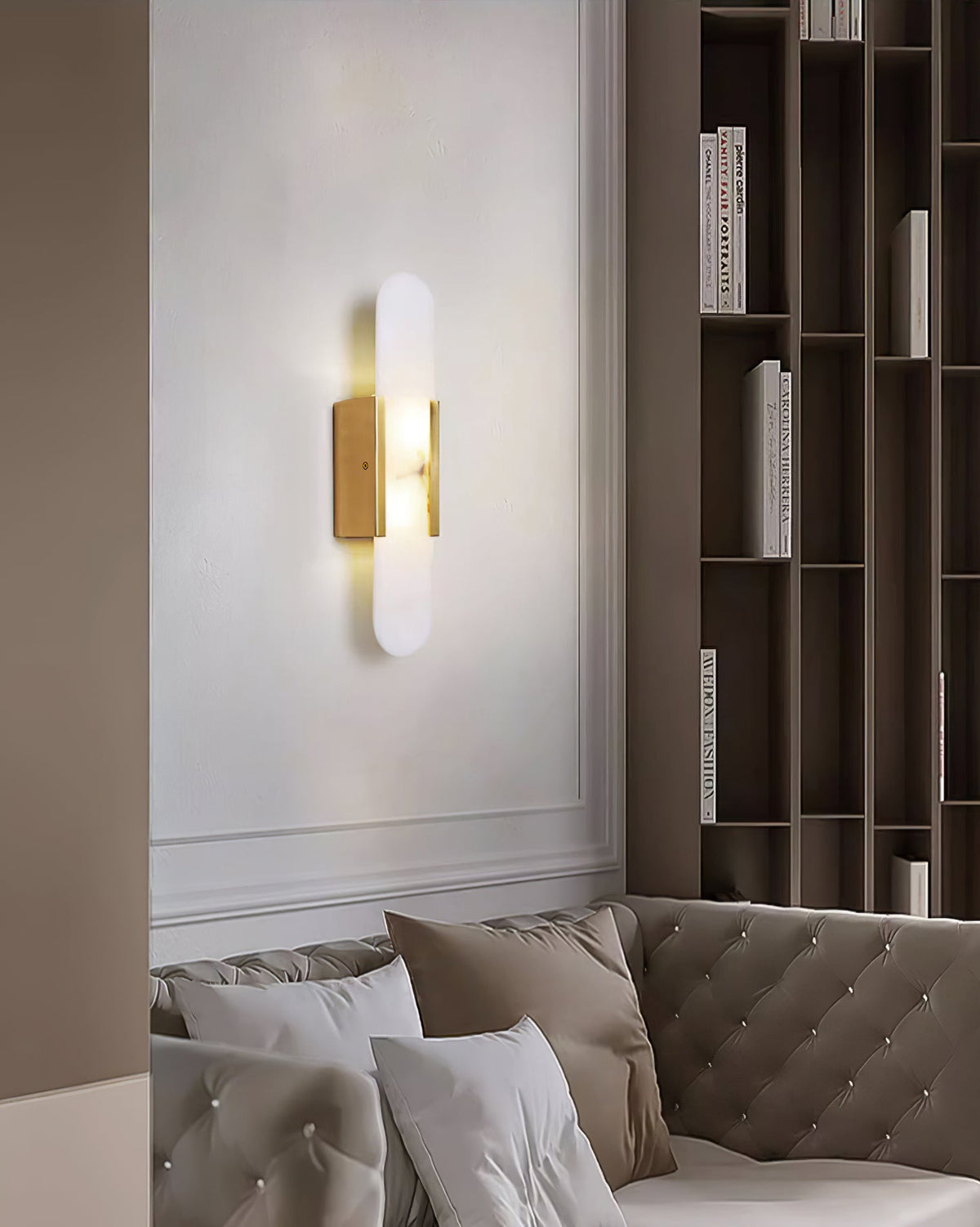 Melange Elongated Alabaster Wall Sconce