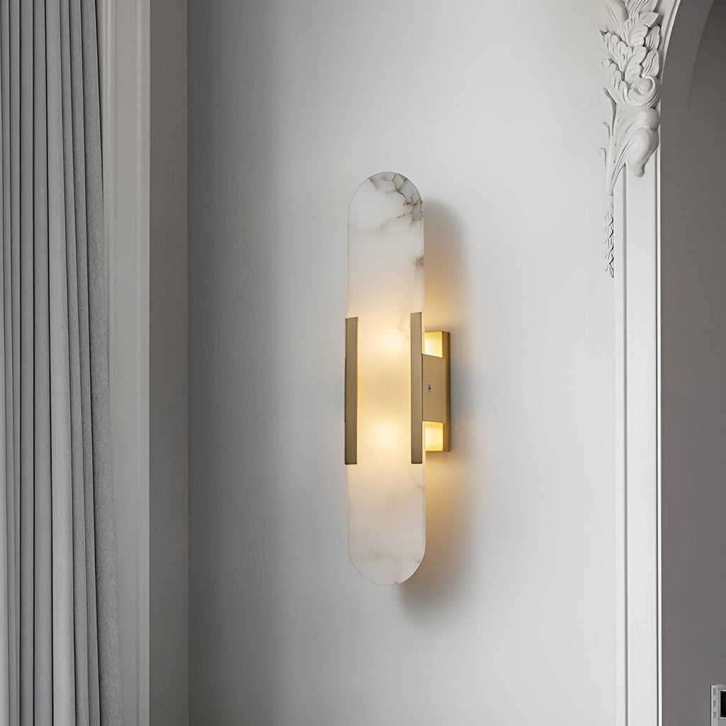 Melange Elongated Alabaster Wall Sconce