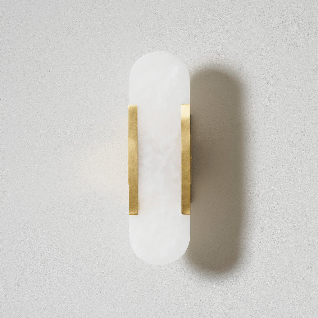 Melange Elongated Alabaster Wall Sconce