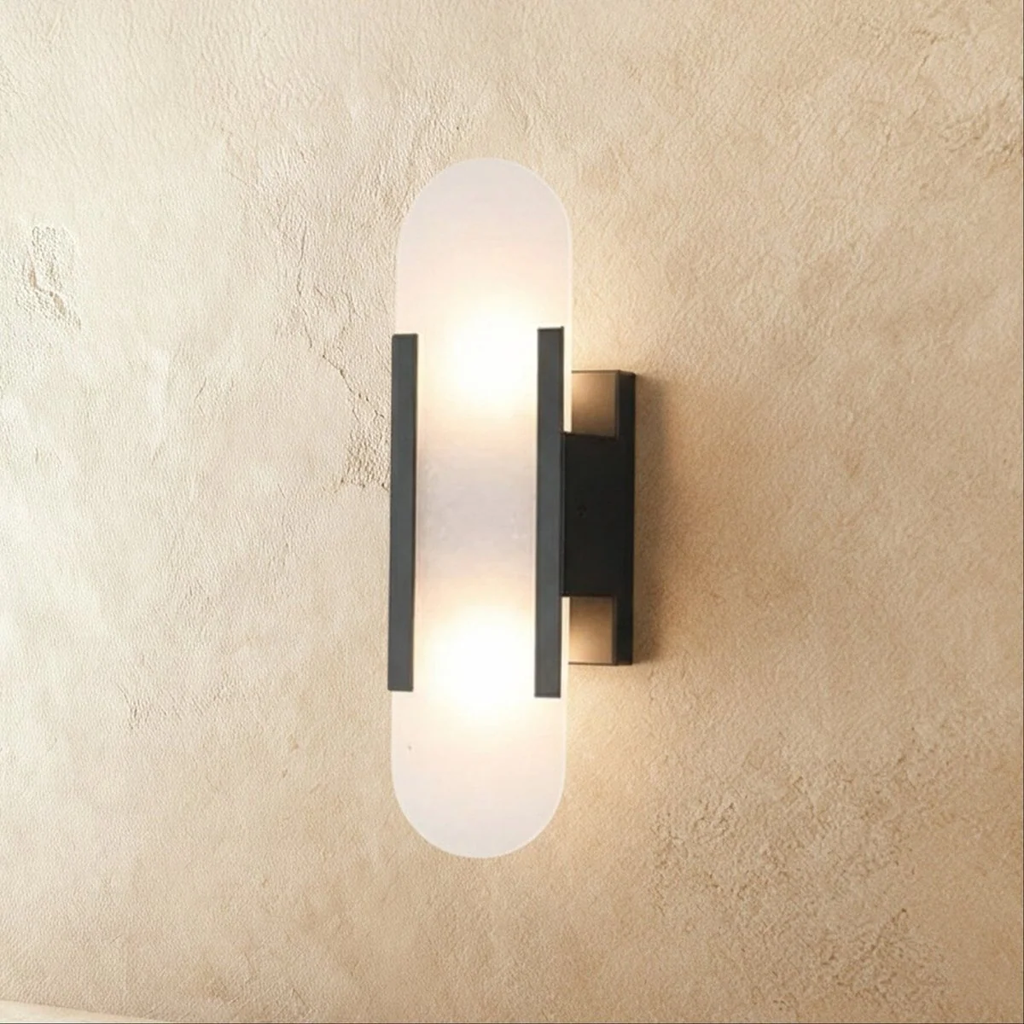 Melange Elongated Alabaster Wall Sconce