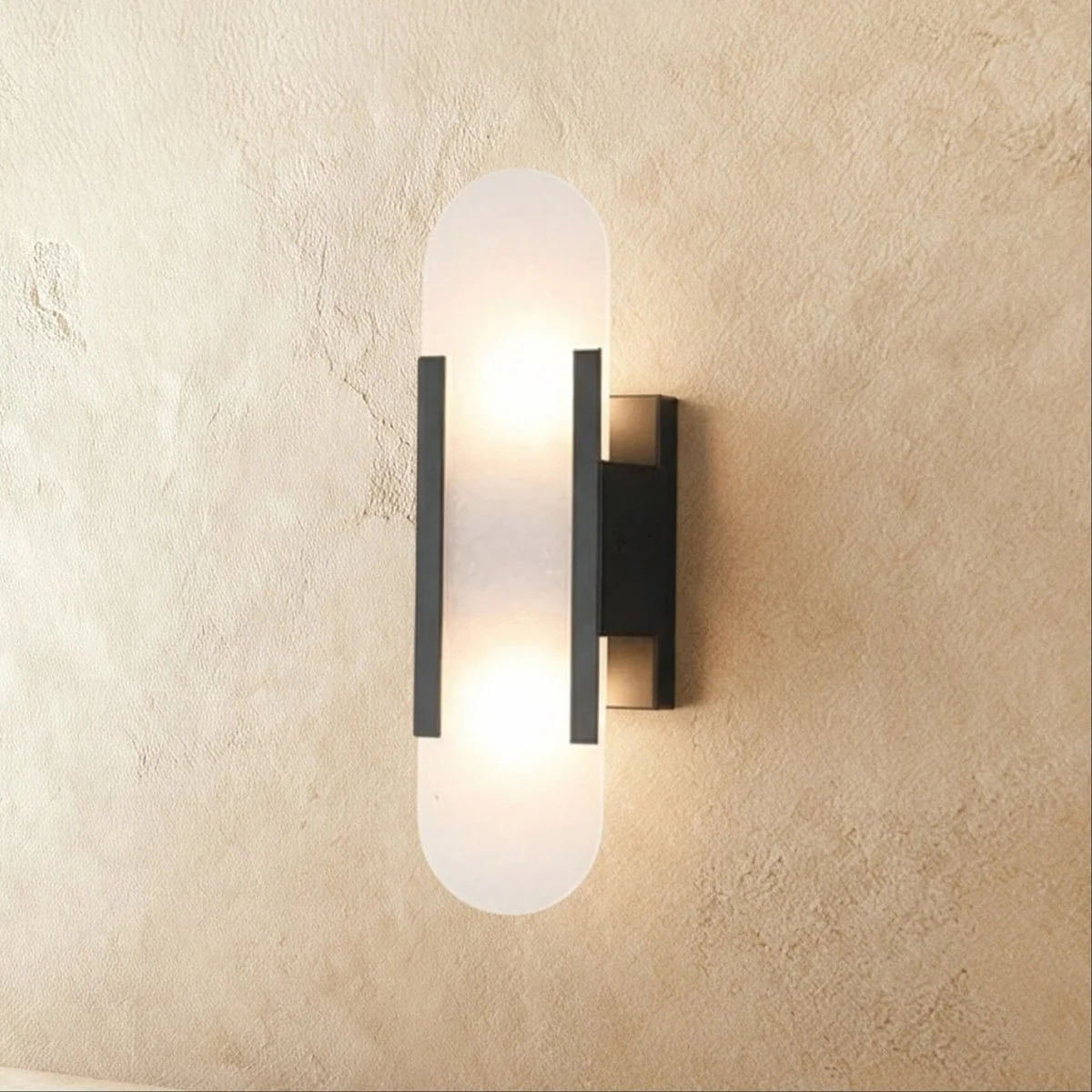 Melange Elongated Alabaster Wall Sconce