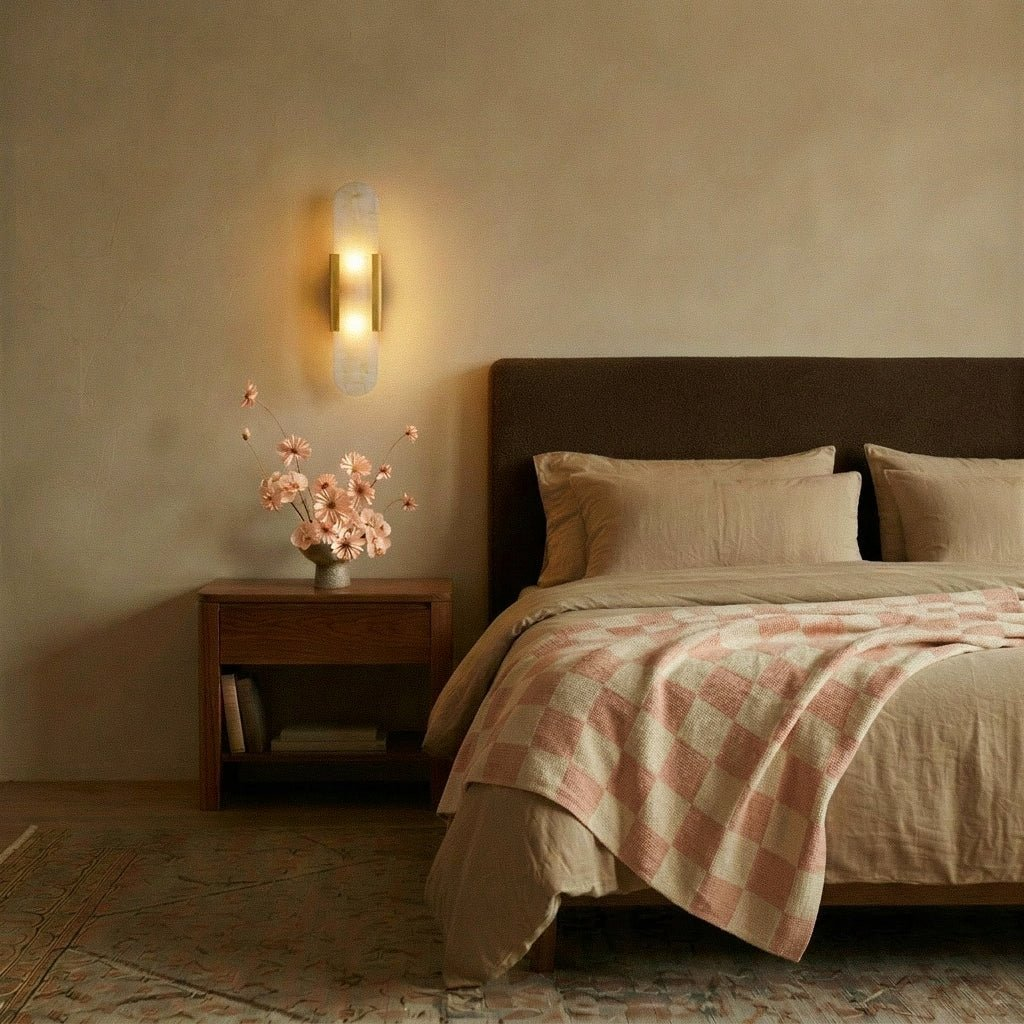 Melange Elongated Alabaster Wall Sconce