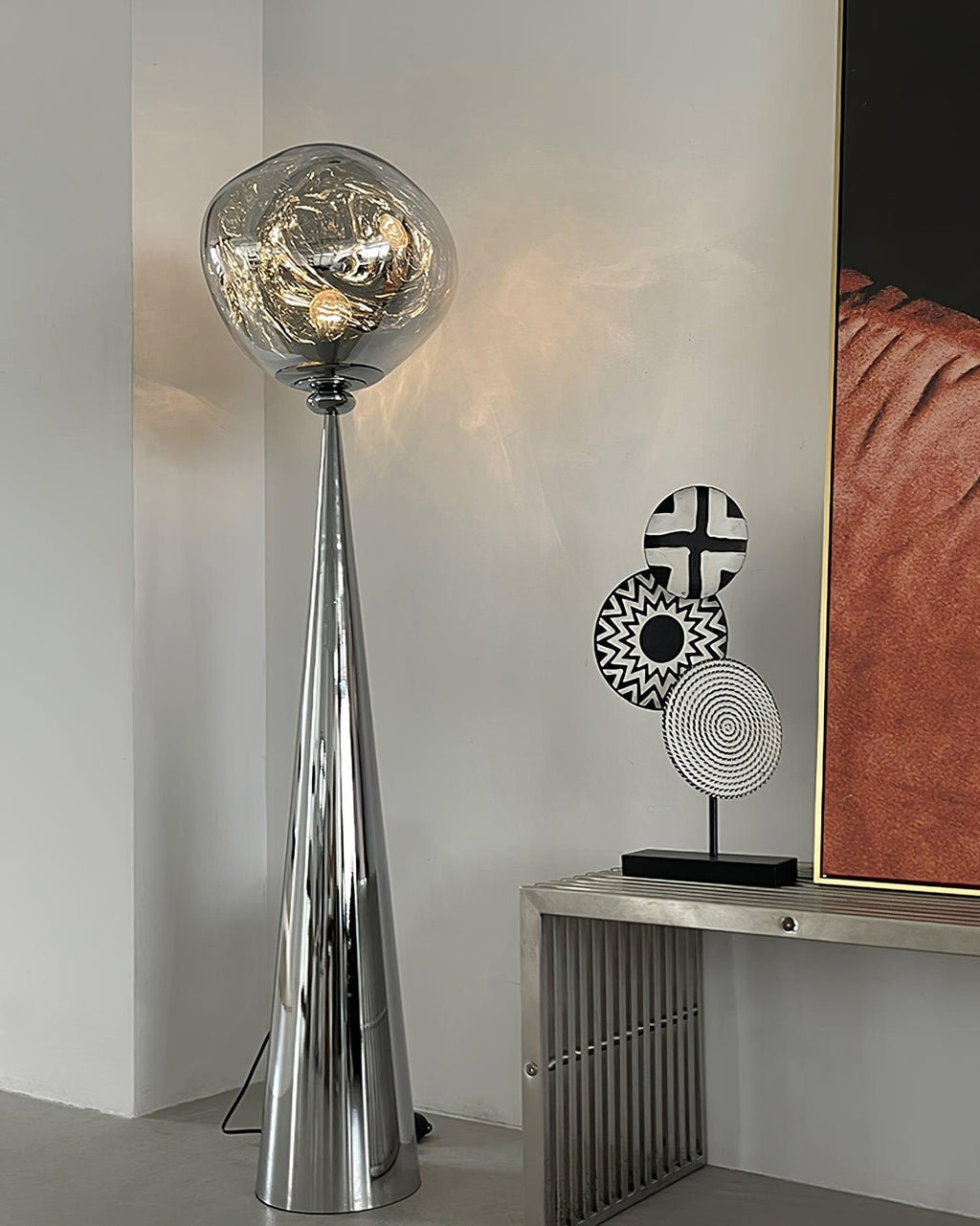 Lava Cone Fat Metal Floor Lamp — product view 3