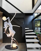 Misha Goddess Statue Glass Floor Lamp — product view 17
