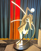 Misha Goddess Statue Glass Floor Lamp — product view 25
