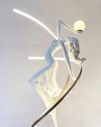 Misha Goddess Statue Glass Floor Lamp — product view 24