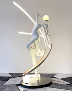 Misha Goddess Statue Glass Floor Lamp — product view 16