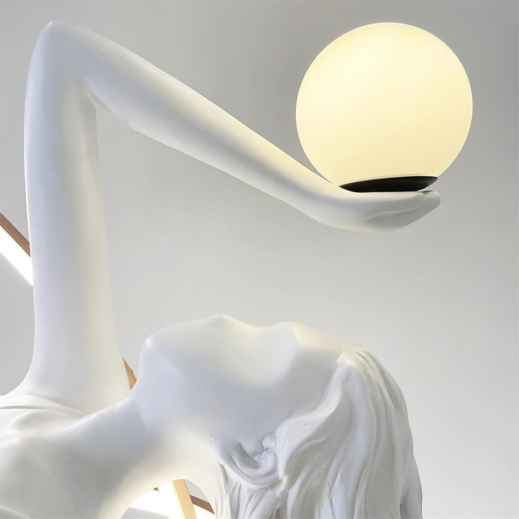 Misha Goddess Statue Glass Floor Lamp — product view 29