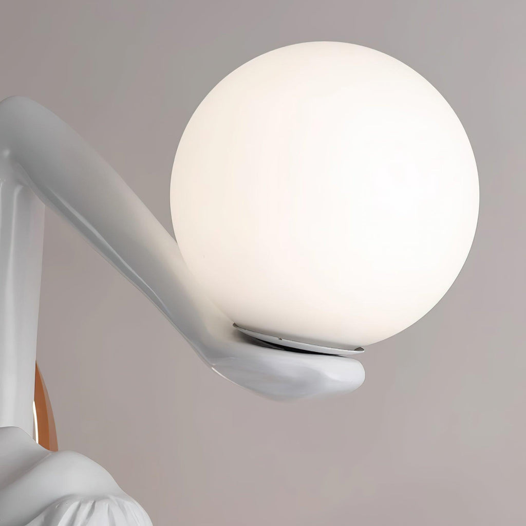 Misha Goddess Statue Glass Floor Lamp — product view 30