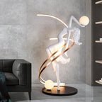 Misha Goddess Statue Glass Floor Lamp — product view 2