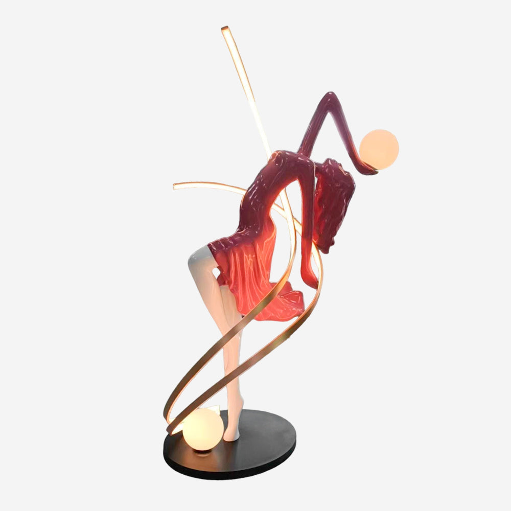 Misha Goddess Statue Glass Floor Lamp — product view 32