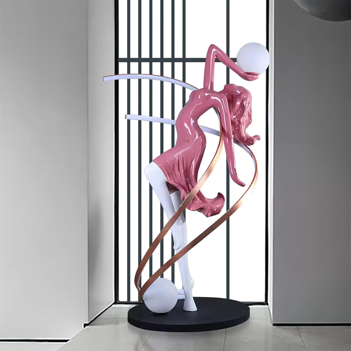 Misha Goddess Statue Glass Floor Lamp — product view 19