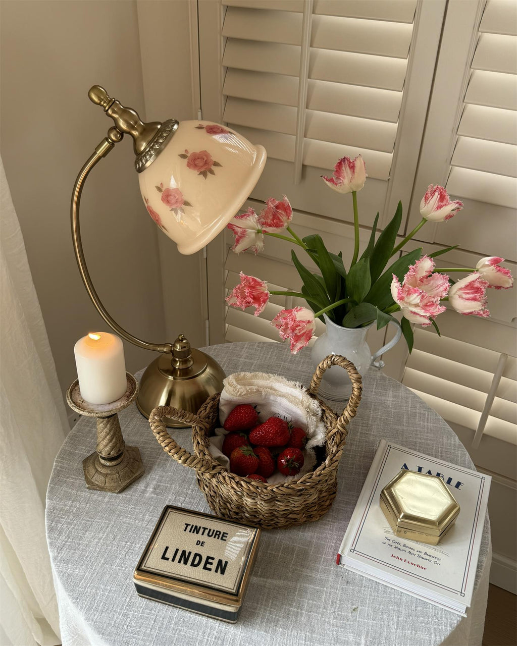 Mishya Floral Glass Table Lamp — product view 7