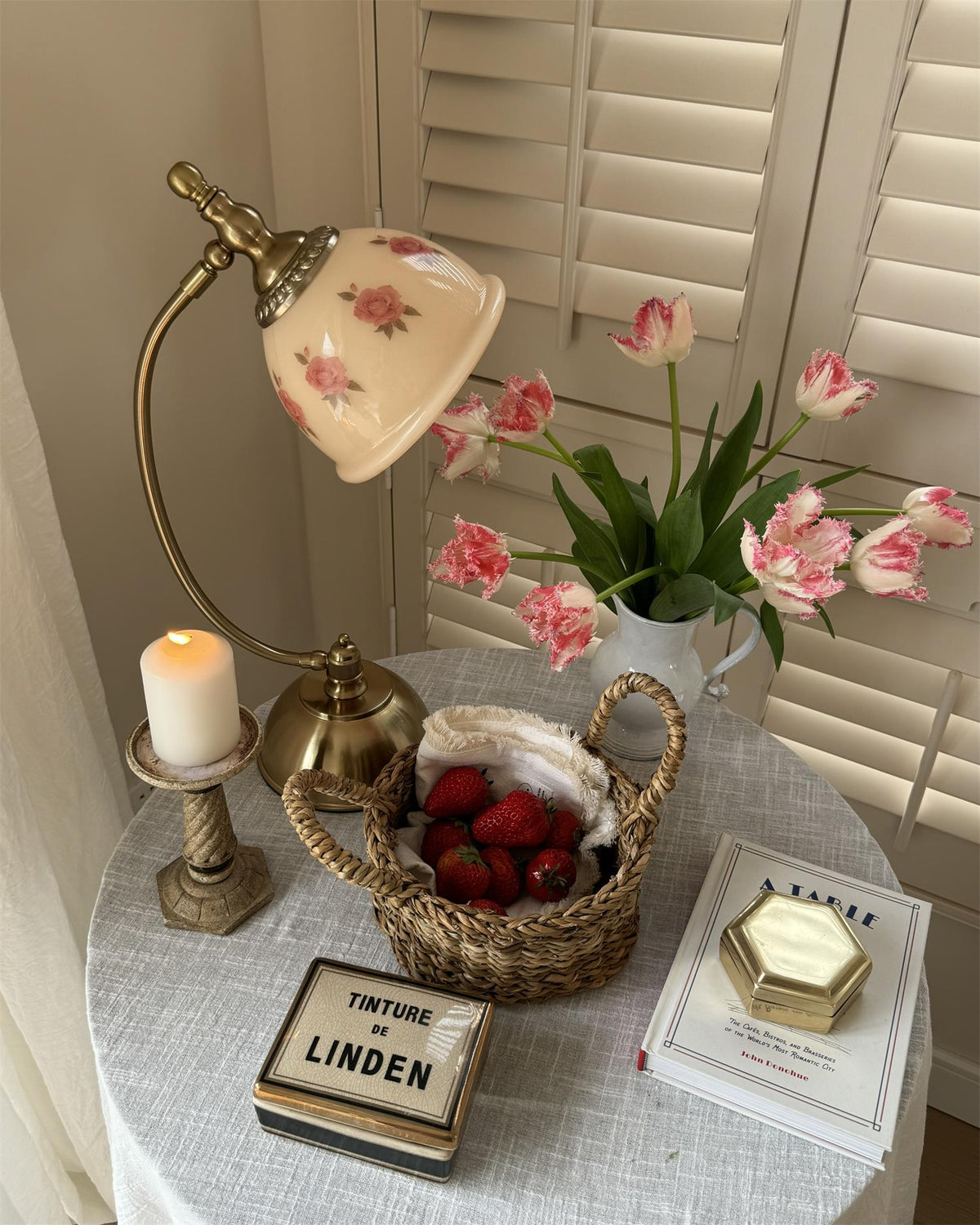 Mishya Floral Glass Table Lamp — product view 7