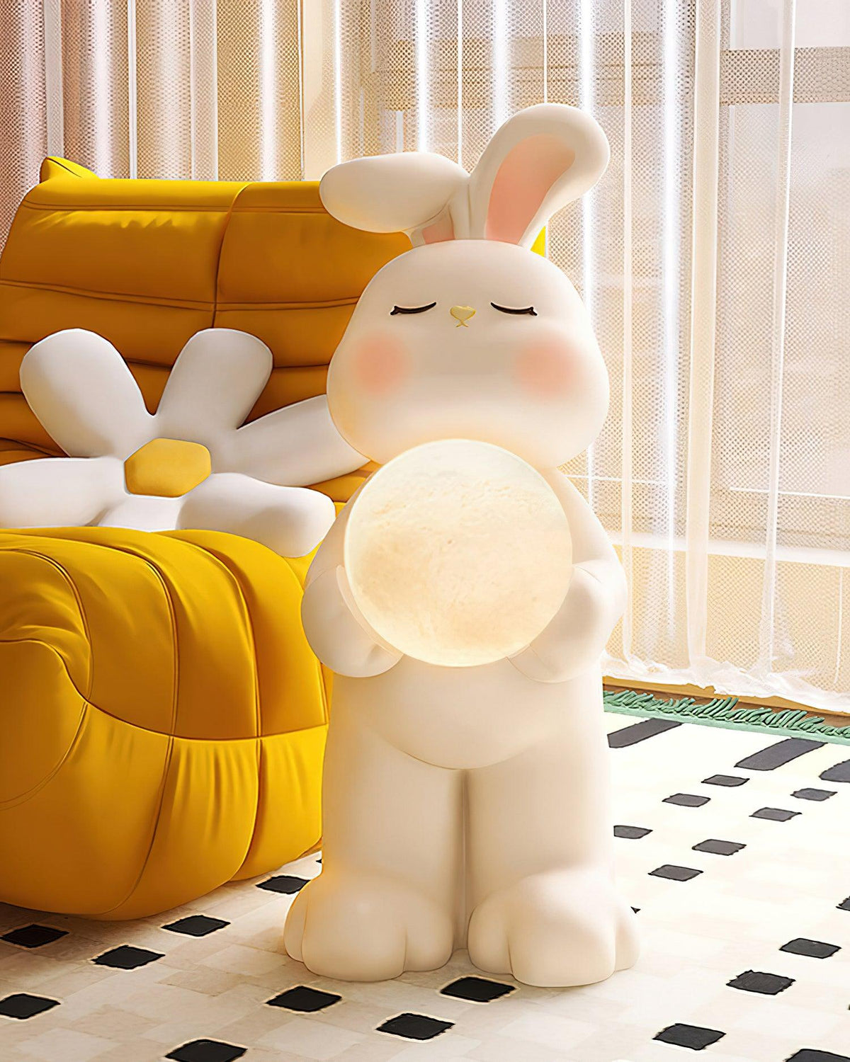 Moon Rabbit Resin Floor Lamp — product view 12