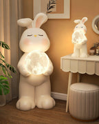 Moon Rabbit Resin Floor Lamp — product view 3