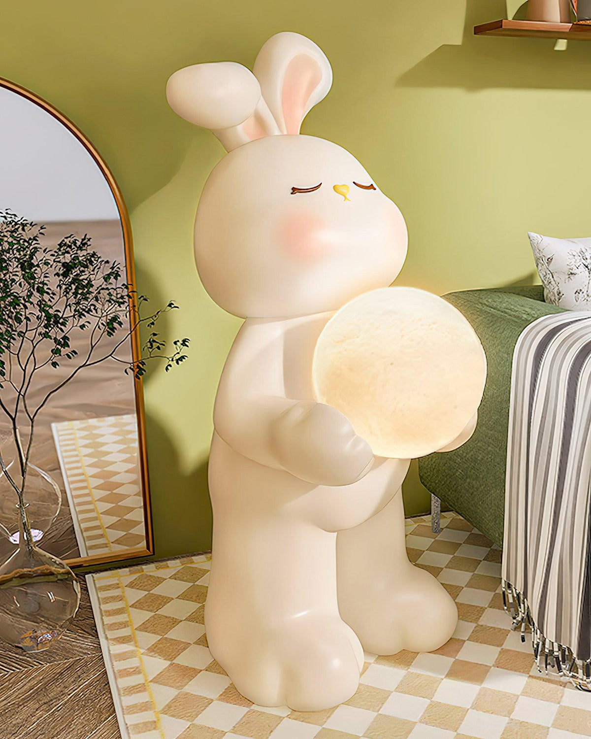 Moon Rabbit Resin Floor Lamp — product view 4